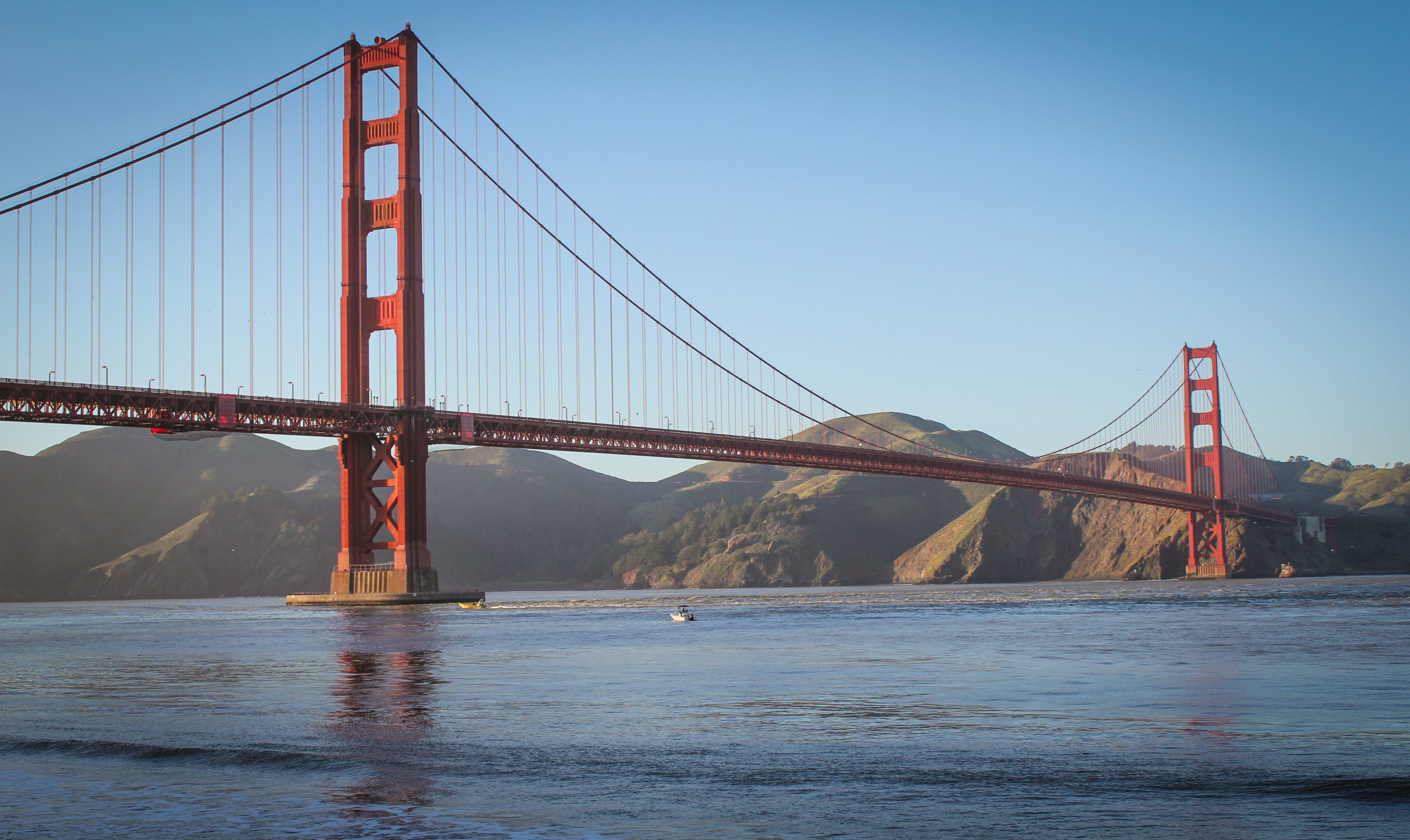 Golden Gate bridge as seen from Fort Point
