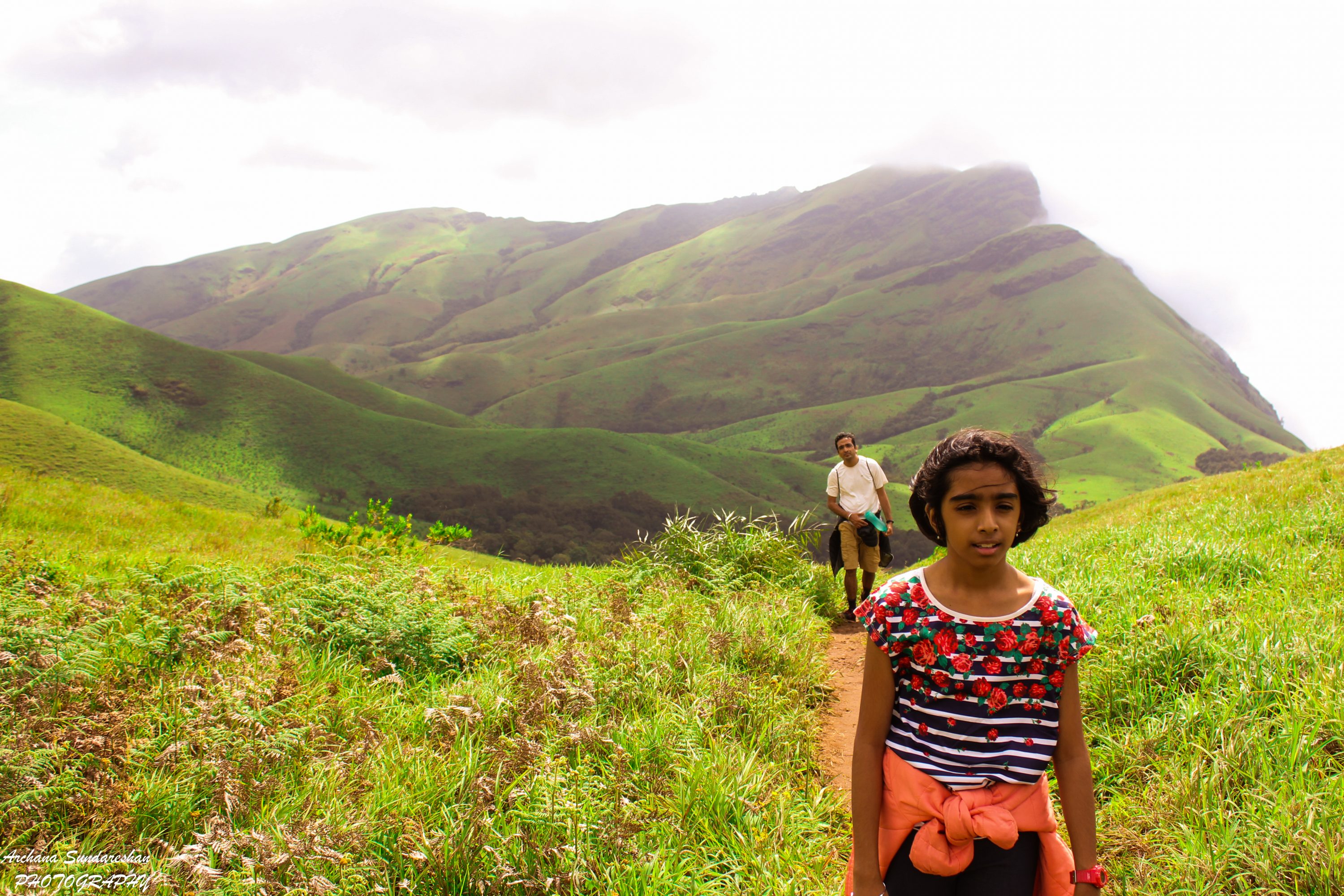 A 10 year old little girl on the daunting Kudremukh trek, set to reach high and reach beyond