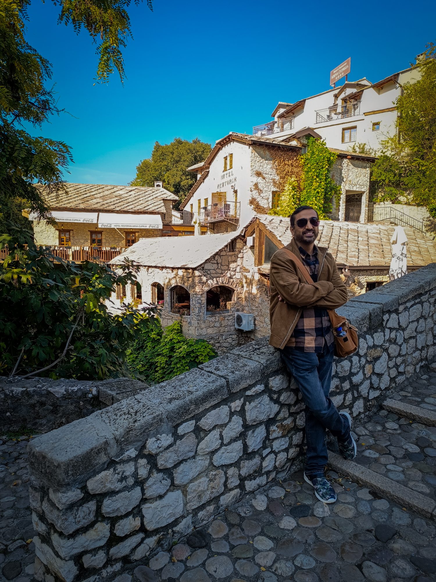 At old bridge of Mostar